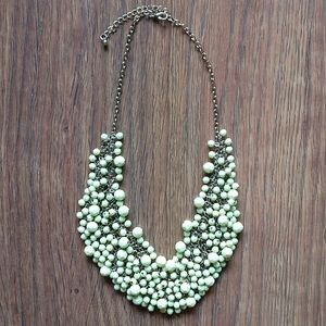 Yellow Beaded Statement Necklace